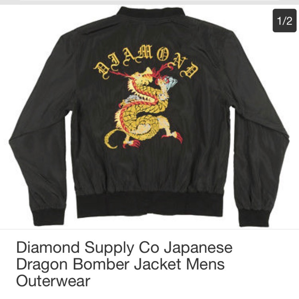 NWOT Diamond supply co. Racer jacket